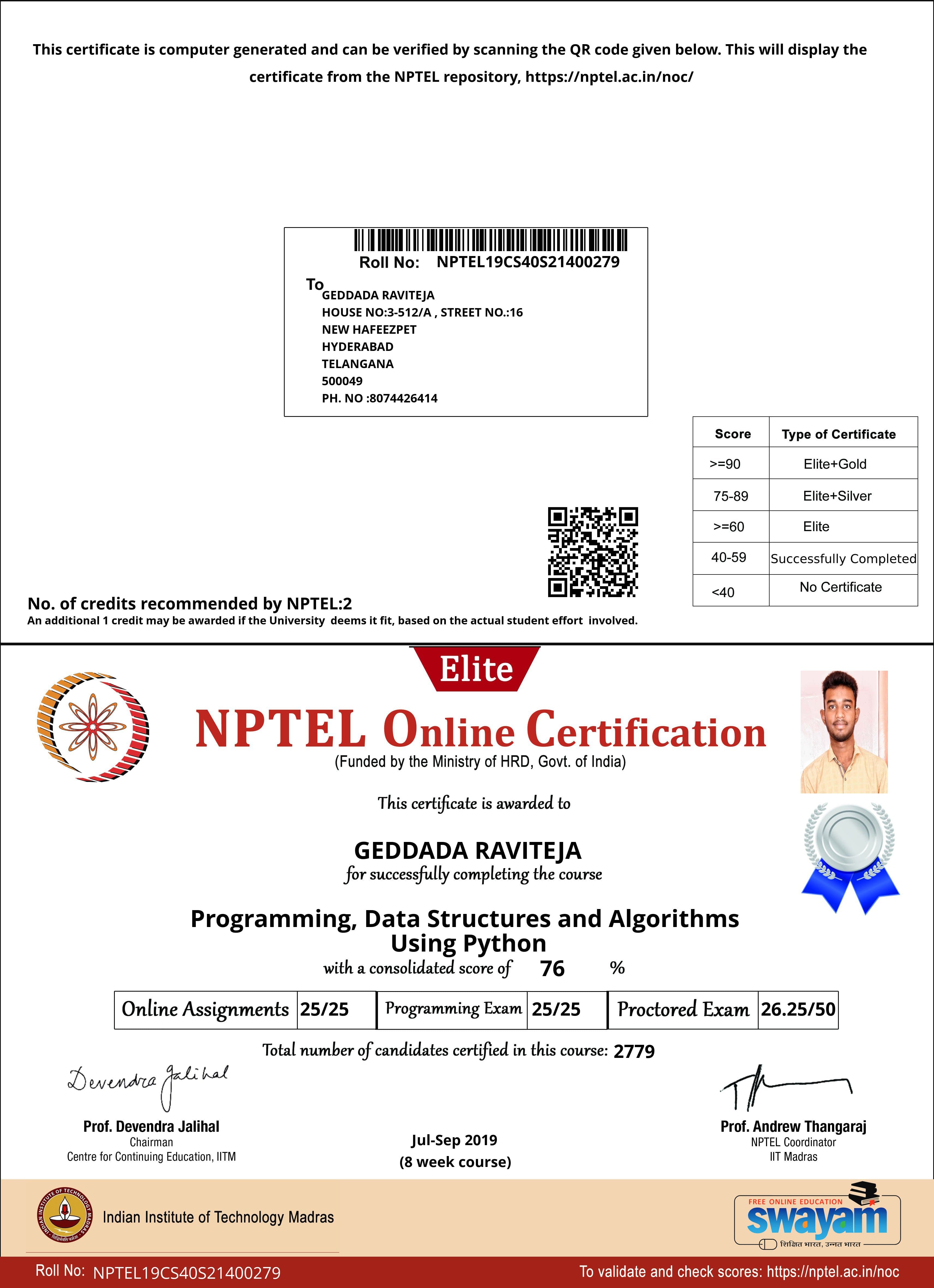 Python: Programming, Data Structures & Algorithms